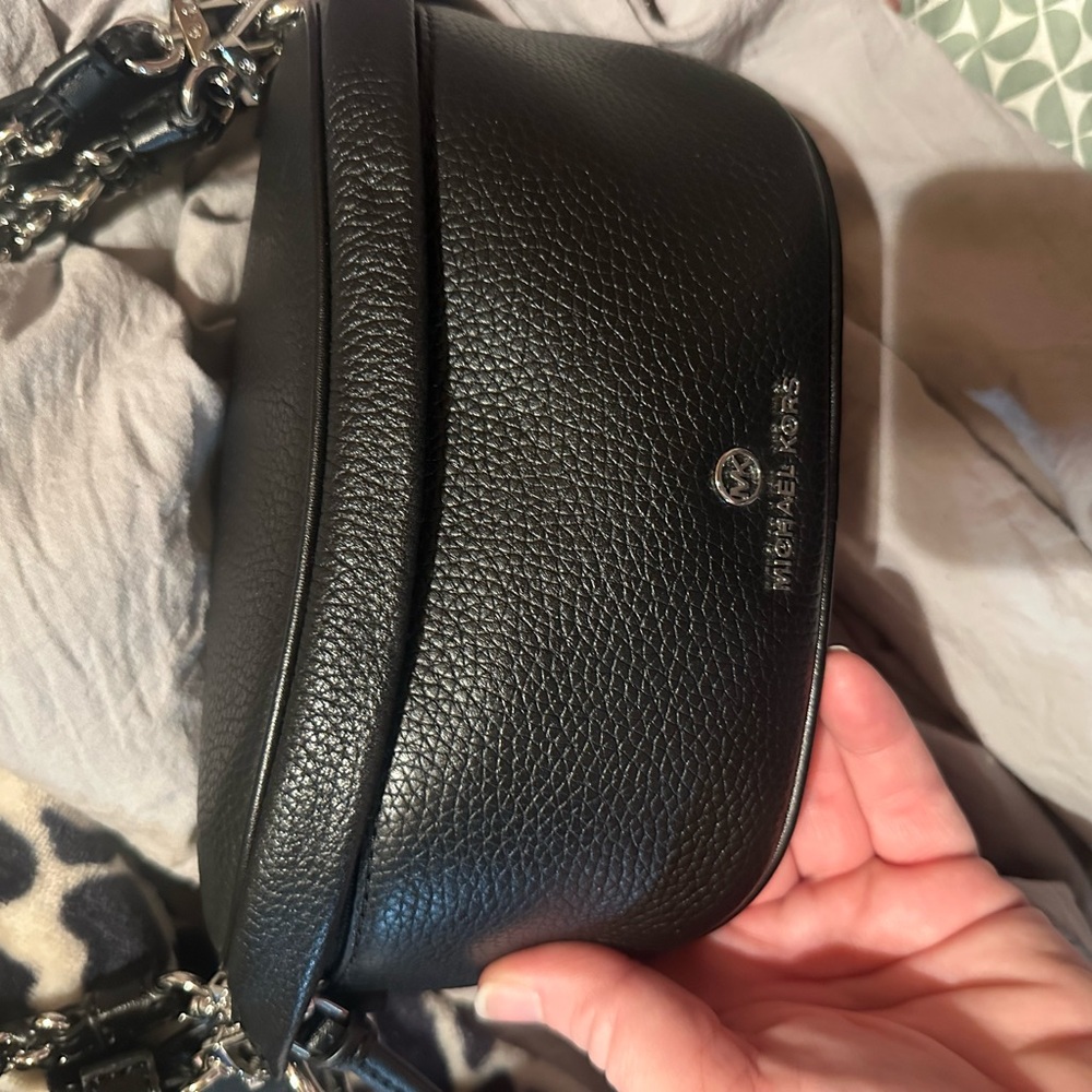 Michael Kors Black Pebbled Leather Belt Bag